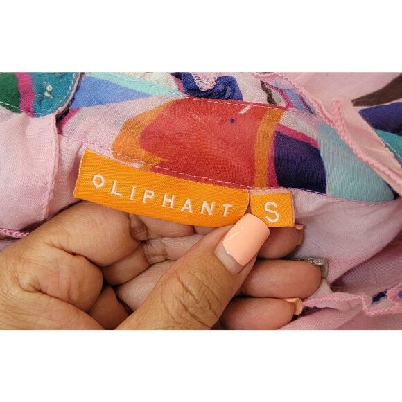 Oliphant Ruffles Tiered Midi Dress S - Picture 9 of 12